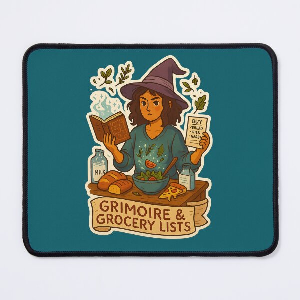 Item preview, Grimoire & Grocery Lists – Witchy Pun Illustration designed and sold by WitchPrint.