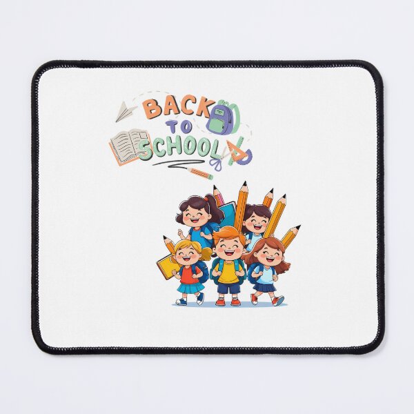 Item preview, Back to School Fun – Happy Kids with Pencils and Backpacks designed and sold by DaniArtDesign81.