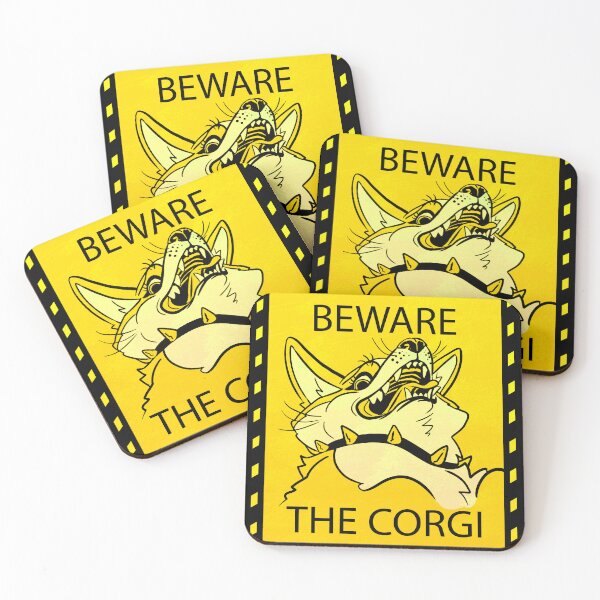 Item preview, BEWARE THE CORGI sign designed and sold by Deathoftheself.