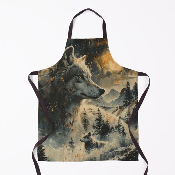 Item preview, Wolf in a mystical mountain landscape designed and sold by Daagath.