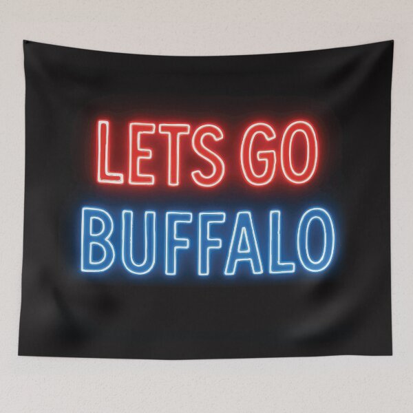 Item preview, Lets Go Buffalo Neon Sign Print designed and sold by Button Craftworks.