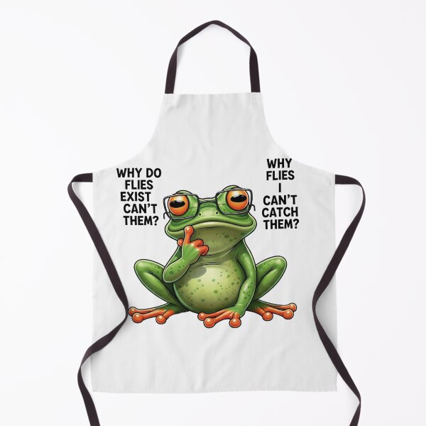 Item preview, Funny Thinking Frog – Why Do Flies Exist Meme Illustration designed and sold by New Dragon.