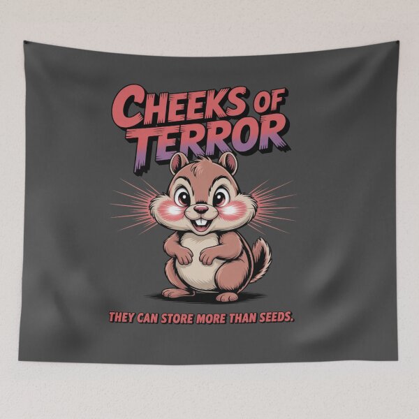 Item preview, Cheeks of terror - Chipmunk halloween - Chipmunk horror - Chipmunk monster - Chipmunk nutty designed and sold by JansenGS.