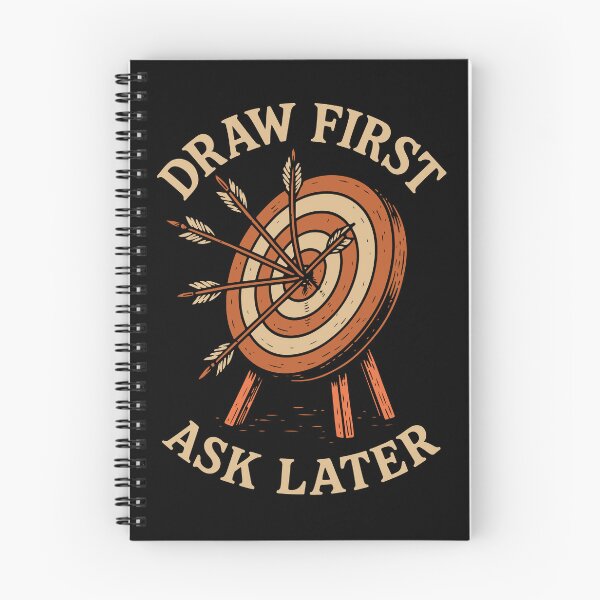 Item preview, Draw First Ask Later Archery Bow Funny Archer designed and sold by LuminOrb.