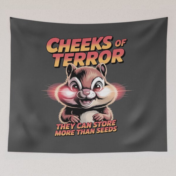 Item preview, Cheeks of terror - Chipmunk halloween - Chipmunk horror - Chipmunk monster - Chipmunk nutty designed and sold by JansenGS.
