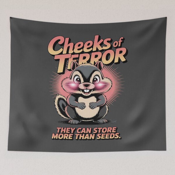 Item preview, Cheeks of terror - Chipmunk halloween - Chipmunk horror - Chipmunk monster - Chipmunk nutty designed and sold by JansenGS.