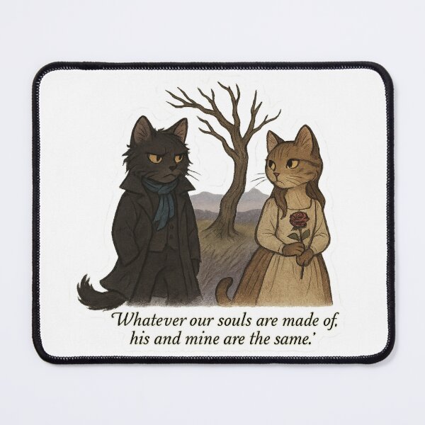 Item preview, Heathcliff & Catherine – Wuthering Heights Cat Couple Sticker designed and sold by Lavoretty.