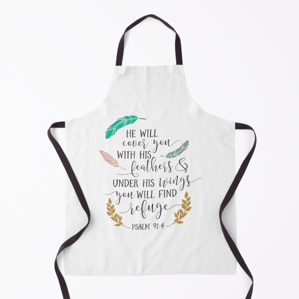 Item preview, He Will Cover You With His Feathers – Psalm 91:4 | Christian Faith, Protection & Refuge Bible Verse Gifts designed and sold by Hope & Light Designs.