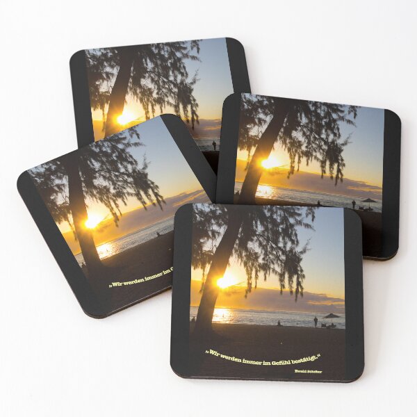 Item preview, Feeling & Mindfulness – Sunset Mauritius & Quote designed and sold by Katja LebenFreude.