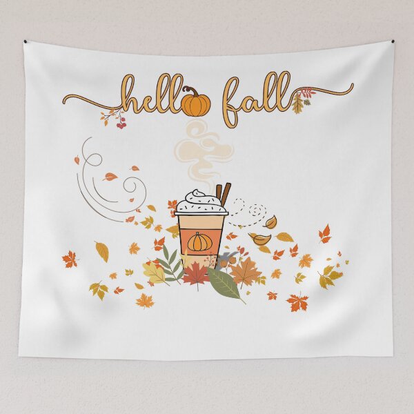 Item preview, Hello Fall Pumpkin Spice Late' designed and sold by WildInkFusion.