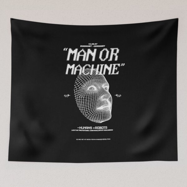 Item preview, Man or Machine Futuristic Design designed and sold by HasHs.