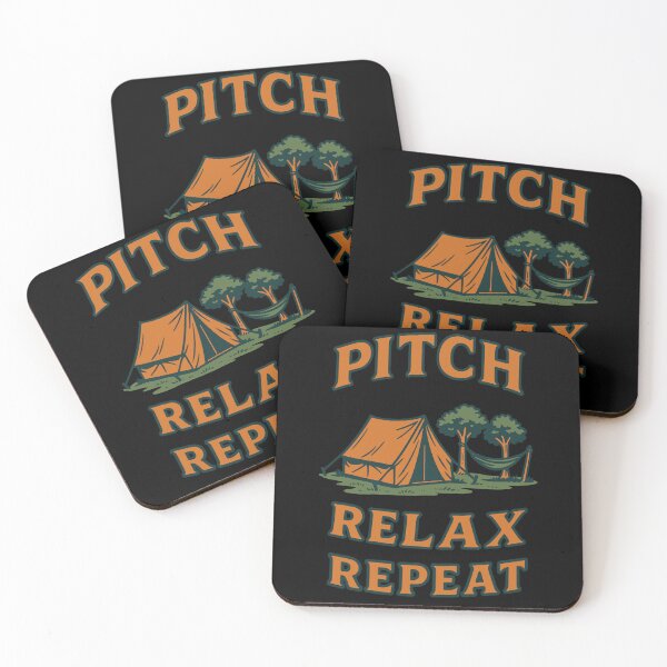 Item preview, Pitch Relax Repeat Funny Camping Camper designed and sold by LuminOrb.