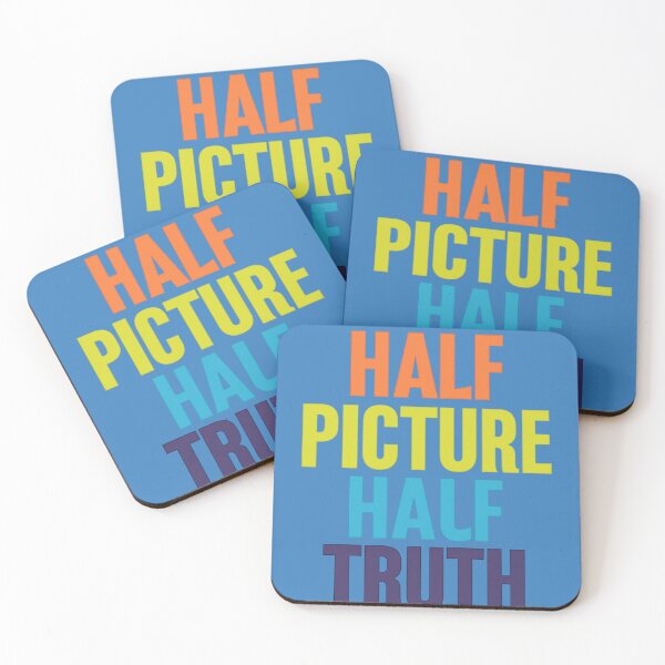 Item preview, Half Picture Half Truth | Bold Motivational Quote Typography. Moitié Image Moitié Vérité | Citation Inspirante Audacieuse designed and sold by Drawingshirts.