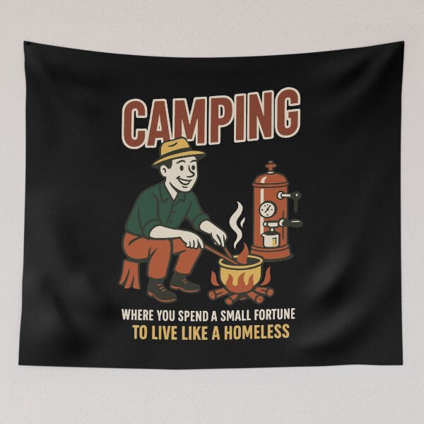 Item preview, Camping Where You Spend a Small Fortune Funny designed and sold by LuminOrb.