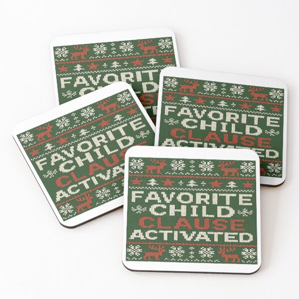 Item preview, Favorite Child Clause Activated – Funny Christmas Sweater  designed and sold by POD DYNASTY | Original Print On Demand T-Shirt Graphics.