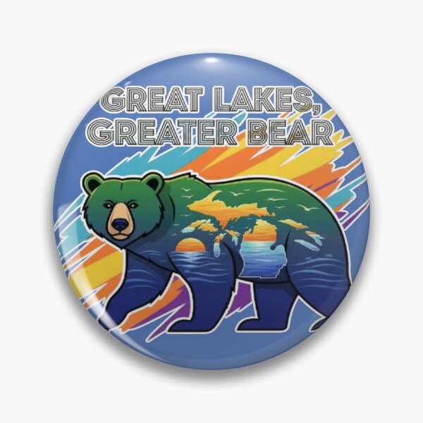 Item preview, Great Lakes, Greater Bear - Michigan, USA, Travel Design, Bear designed and sold by Karina Creative Studio.