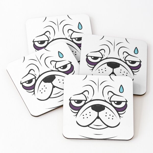 Item preview, Minimalist Sad Pug with Tear Icon designed and sold by crypthor.