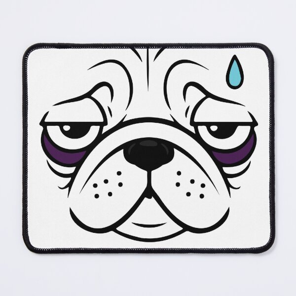 Item preview, Minimalist Sad Pug with Tear Icon designed and sold by crypthor.