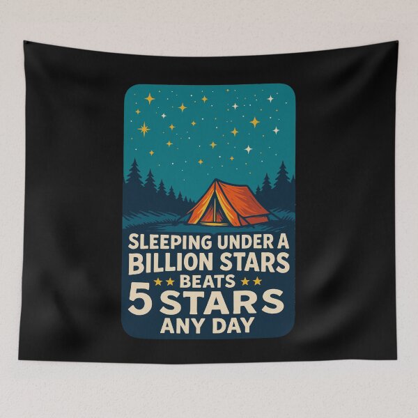 Item preview, Sleeping Under Billion Stars Camping Camper Fun designed and sold by LuminOrb.