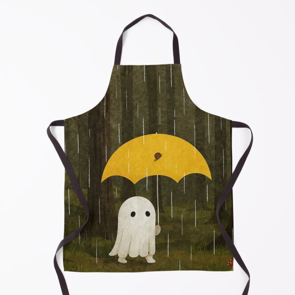 Item preview, Cute Ghost in Rainy Forest – Autumn Umbrella  designed and sold by Heavenly-Cloudz.