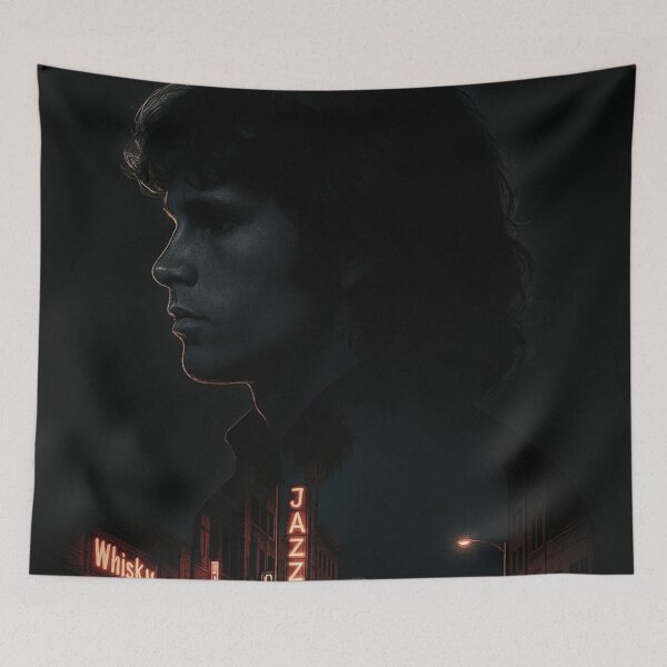 Item preview, Jim Morrison Dark Silhouette Art | The Doors | TheAmericanPoet designed and sold by TheAmericanPoet.
