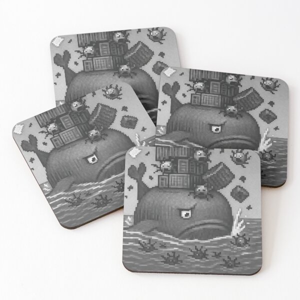 Item preview, Sinking Docker Containers – Pixel Art in Grayscale designed and sold by nozhove.