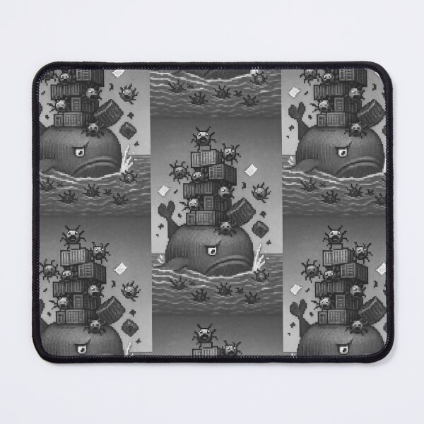 Item preview, Sinking Docker Containers – Pixel Art in Grayscale designed and sold by nozhove.