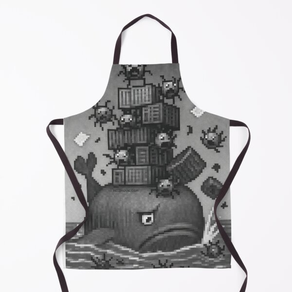 Item preview, Sinking Docker Containers – Pixel Art in Grayscale designed and sold by nozhove.