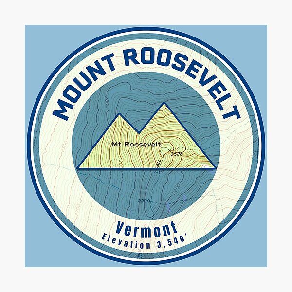 Item preview, Vermont Mountain Map - Mount Roosevelt designed and sold by Willz Designz.