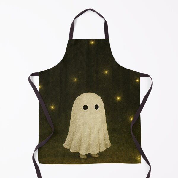 Item preview, Adorable Ghost with Fireflies – Whimsical Night Forest Art designed and sold by Heavenly-Cloudz.