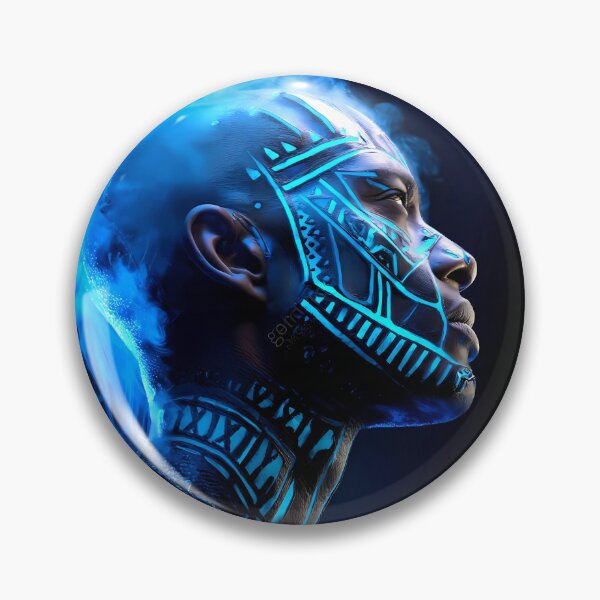 Item preview, Cyber Warrior with Futuristic Tribal Tattoos designed and sold by OneMillionSpot.