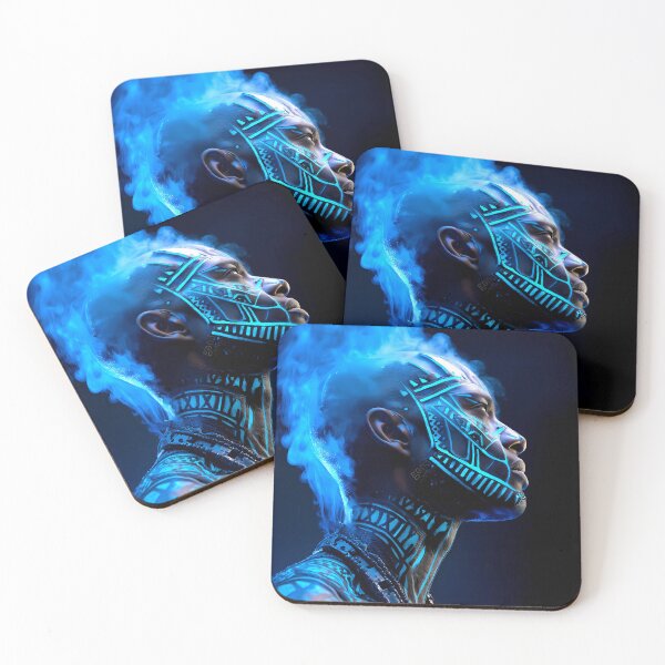 Item preview, Cyber Warrior with Futuristic Tribal Tattoos designed and sold by OneMillionSpot.