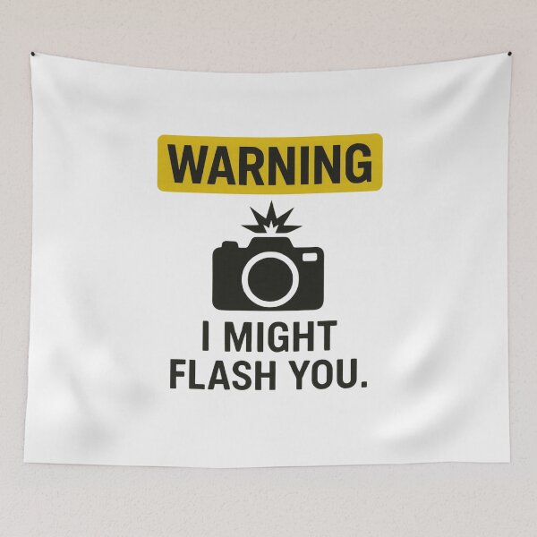 Item preview, Camera Lover Gift Warning I Might Flash You designed and sold by Prints-by-Olaf.