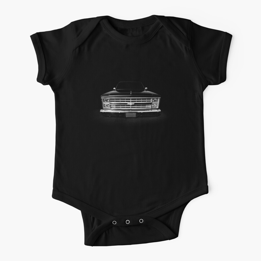 Chevy Silverado Square body pickup 1 - black Baby One-Piece