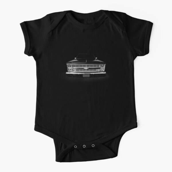 Chevy Silverado Square body pickup 1 - negro Body de manga corta para bebé