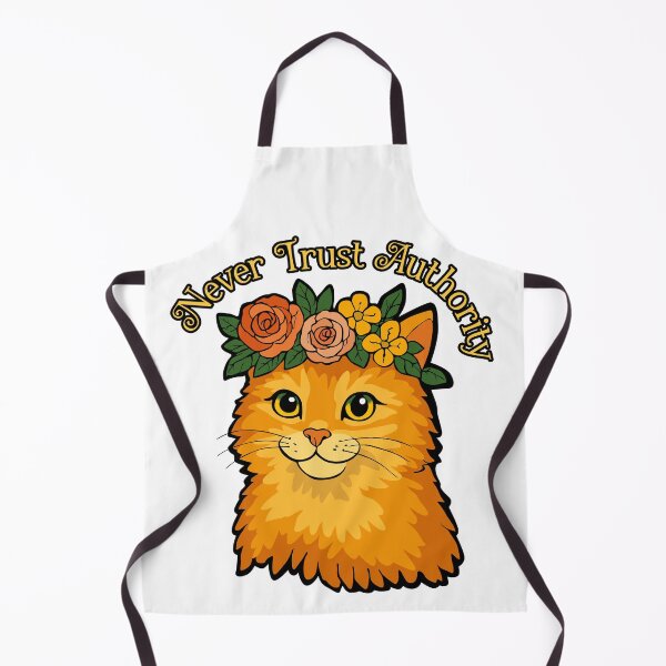 Item preview, Never Trust Authority – Cat with a Flower Crown designed and sold by KatelynMitalski.