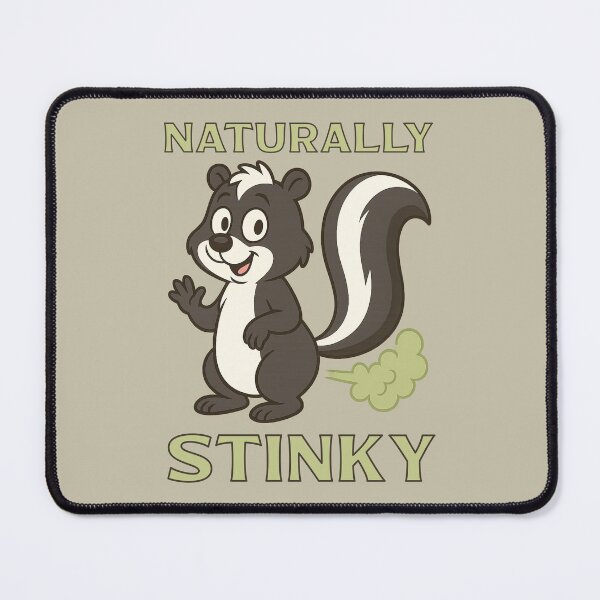 Item preview, Naturally Stinky Funny Cartoon Farting Skunk designed and sold by Maljonic.