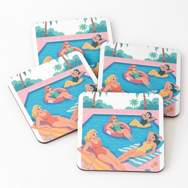 Item preview, Retro Pool Party Girls Summer Vibes designed and sold by weirdfishes123.