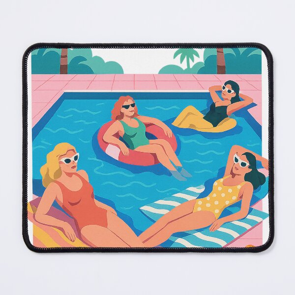 Item preview, Retro Pool Party Girls Summer Vibes designed and sold by weirdfishes123.
