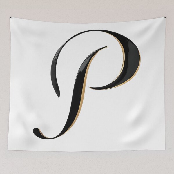 Item preview,  Letter P – Gold & Black Elegance designed and sold by RAKO13.