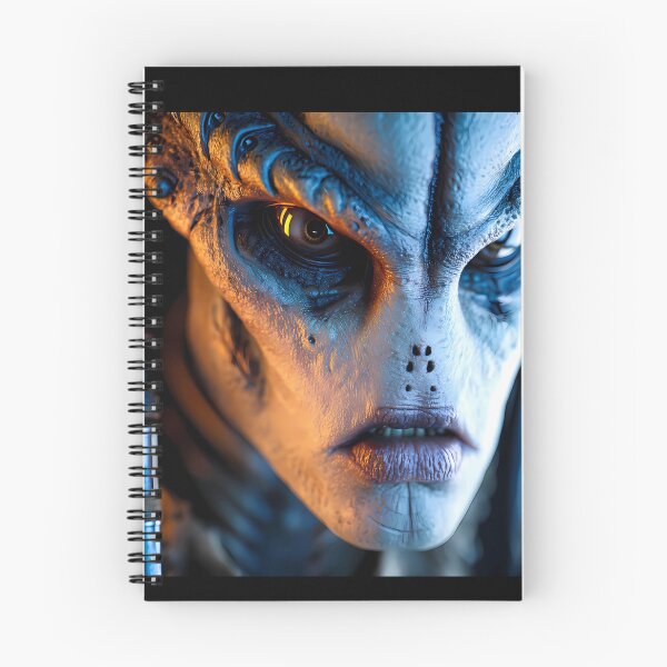 Item preview, Humanoid Alien with Detailed Blue Skin designed and sold by OneMillionSpot.