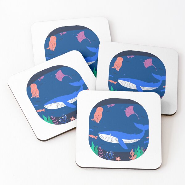Item preview, Under the Ocean - Blue Whale & Friends designed and sold by AMCshoppingg.
