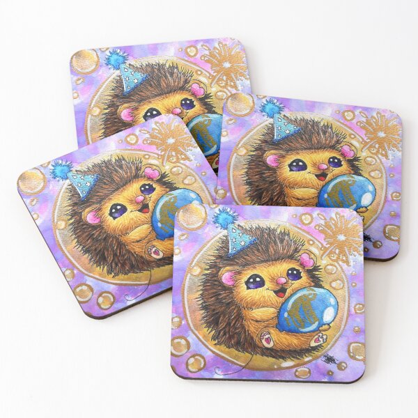 Item preview, Hedgehog, champagne bubbles designed and sold by LoupAnge51.