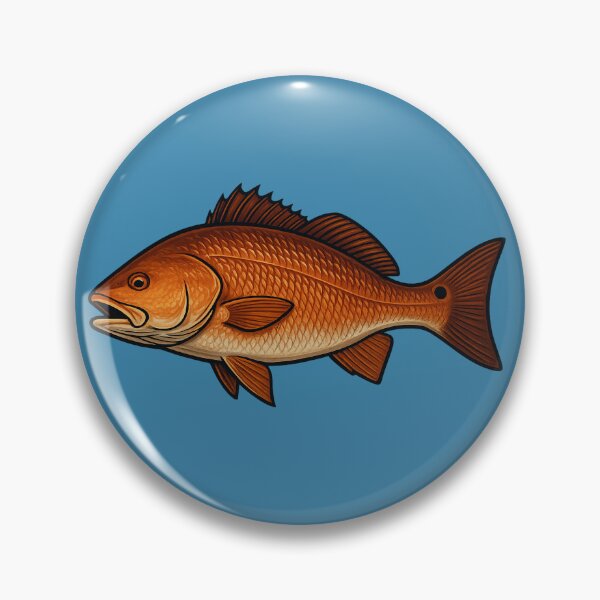 Item preview, Redfish with Copper Scales – Bold Angler Illustration designed and sold by NoRestDesigns.