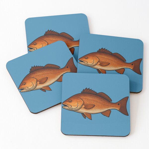 Item preview, Redfish with Copper Scales – Bold Angler Illustration designed and sold by NoRestDesigns.