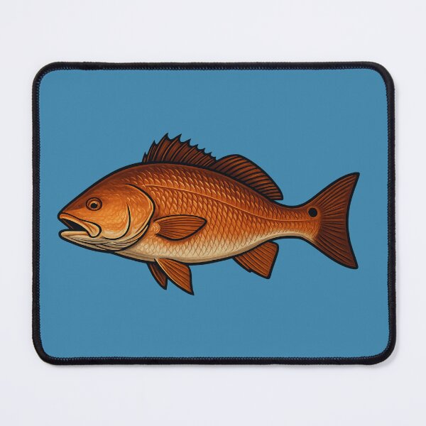 Item preview, Redfish with Copper Scales – Bold Angler Illustration designed and sold by NoRestDesigns.
