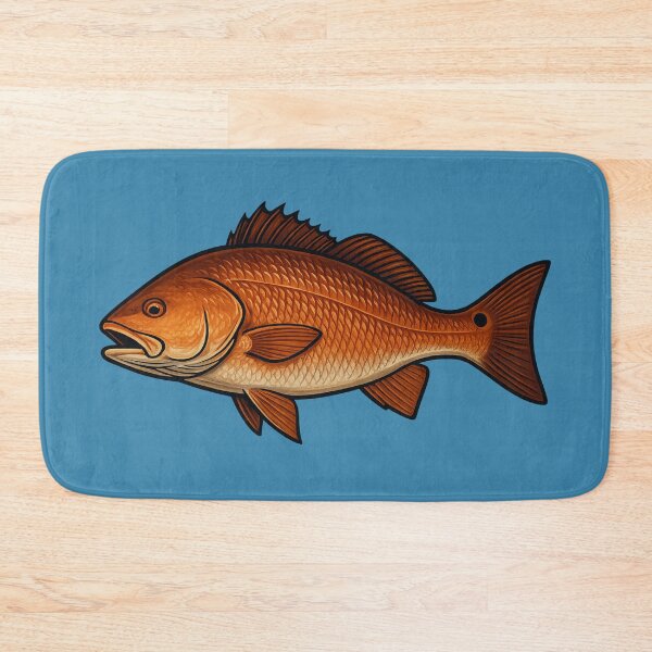 Item preview, Redfish with Copper Scales – Bold Angler Illustration designed and sold by NoRestDesigns.