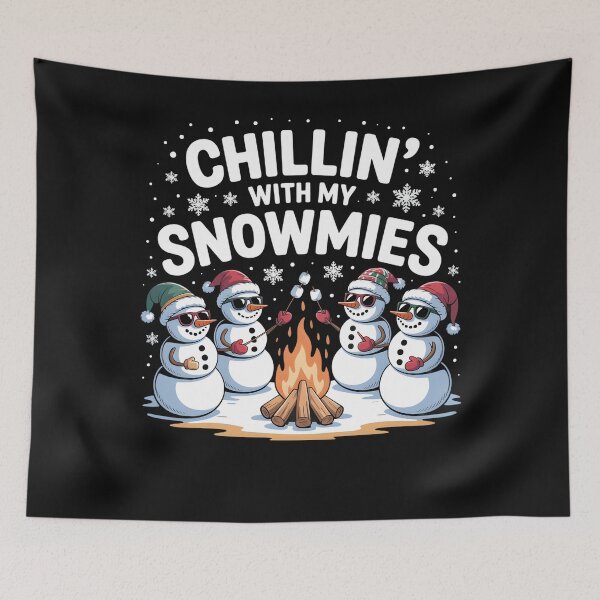 Item preview, Chillin With My Snowmies Campfire Snowman Men Women Kids designed and sold by clothesy7.