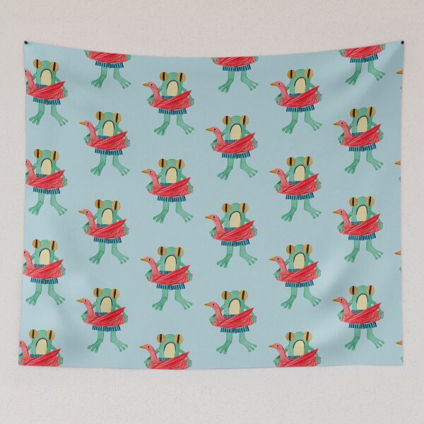 Item preview, Green Frog swimming  designed and sold by Jemma Jamie Skidmore.