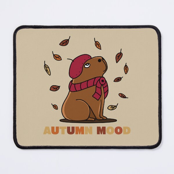 Item preview, Autumn Mood Cute Capybara Illustration designed and sold by Absyntart.